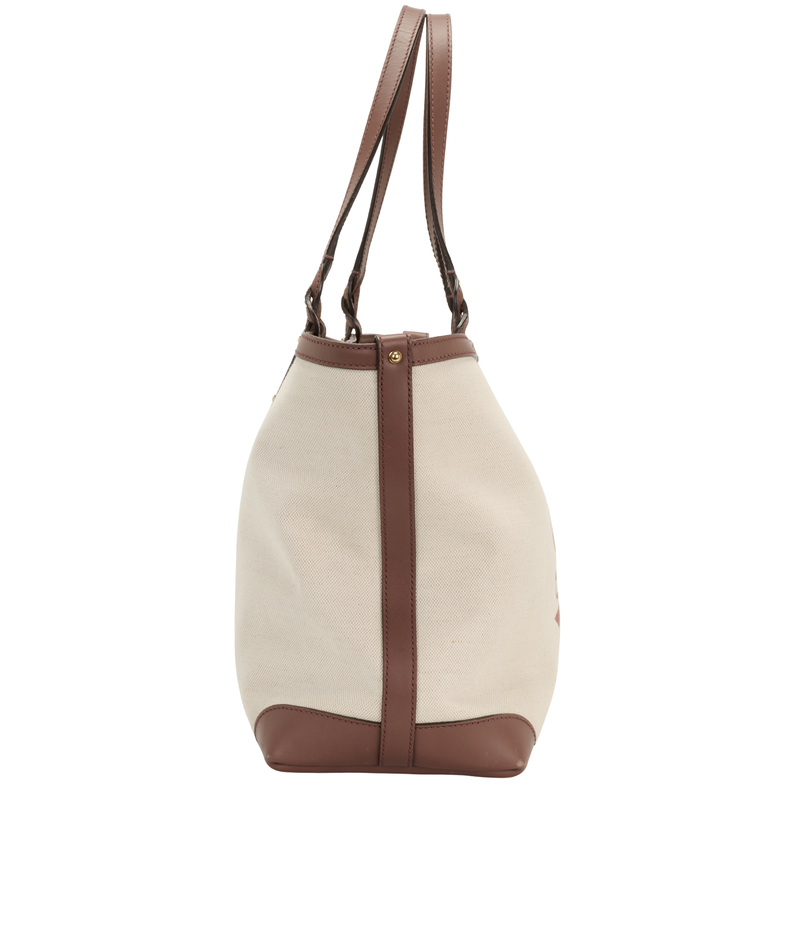 Craft Tote, &pound;495, Handbags, Brown/Cream, Canvas, Side view
